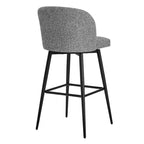 Sgabello da bancone girevole, tessuto/similpelle, set da 2, 1 posto ciascuno