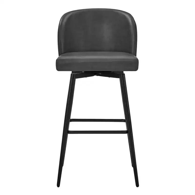 Sgabello da bancone girevole, tessuto/similpelle, set da 2, 1 posto ciascuno