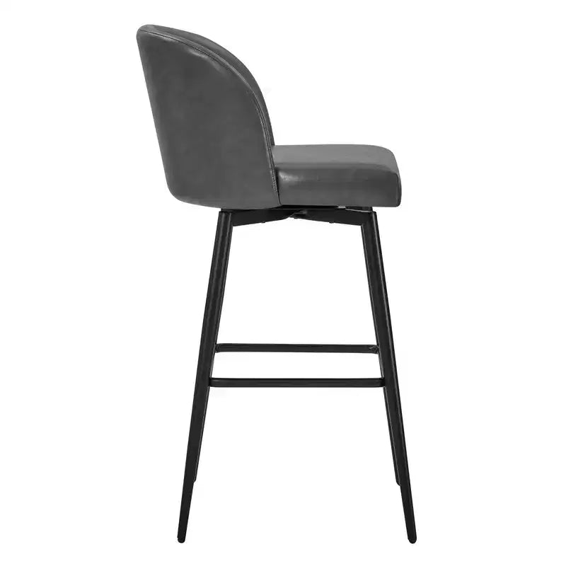 Sgabello da bancone girevole, tessuto/similpelle, set da 2, 1 posto ciascuno