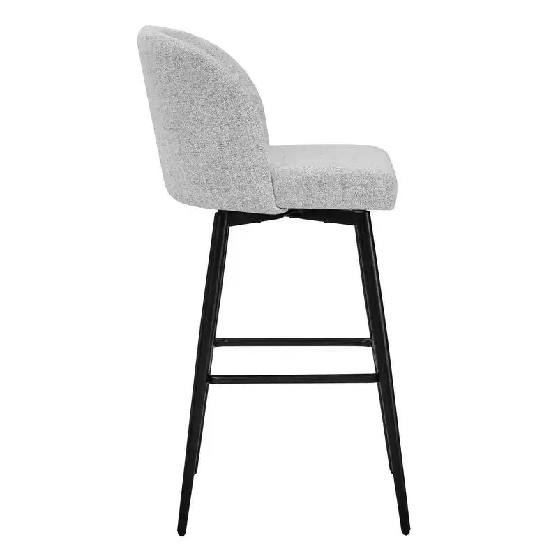 Sgabello da bancone girevole, tessuto/similpelle, set da 2, 1 posto ciascuno