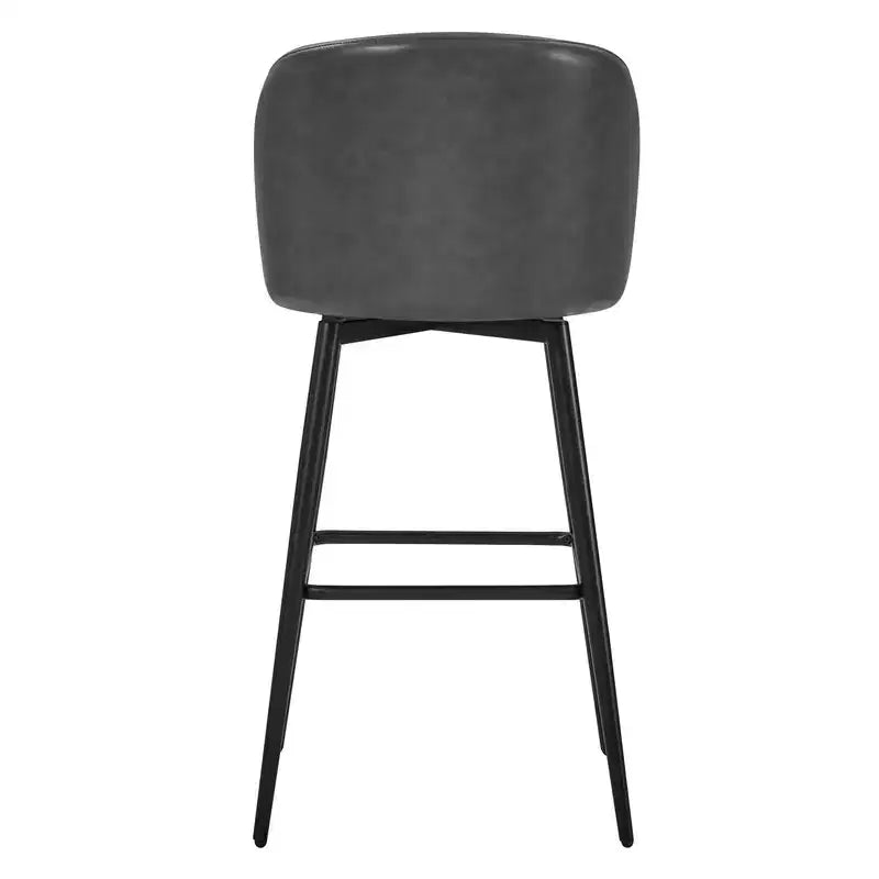 Sgabello da bancone girevole, tessuto/similpelle, set da 2, 1 posto ciascuno