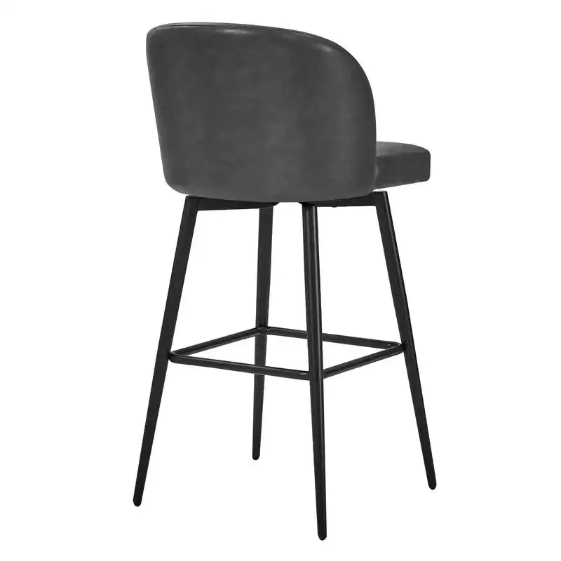 Sgabello da bancone girevole, tessuto/similpelle, set da 2, 1 posto ciascuno