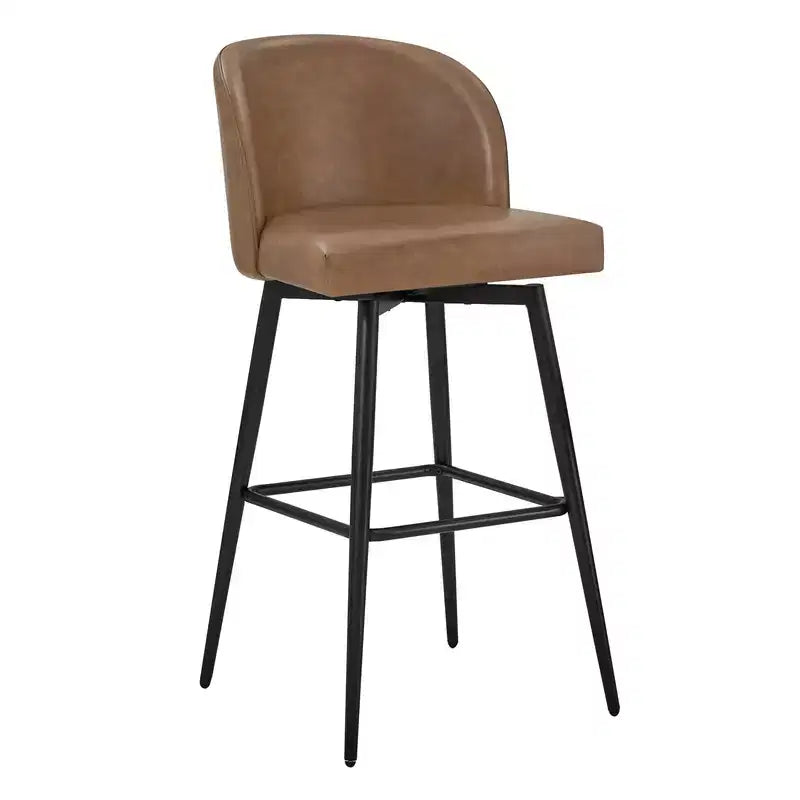 Sgabello da bancone girevole, tessuto/similpelle, set da 2, 1 posto ciascuno