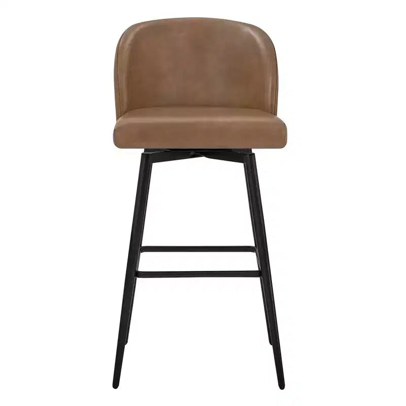 Sgabello da bancone girevole, tessuto/similpelle, set da 2, 1 posto ciascuno