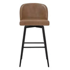 Sgabello da bancone girevole, tessuto/similpelle, set da 2, 1 posto ciascuno