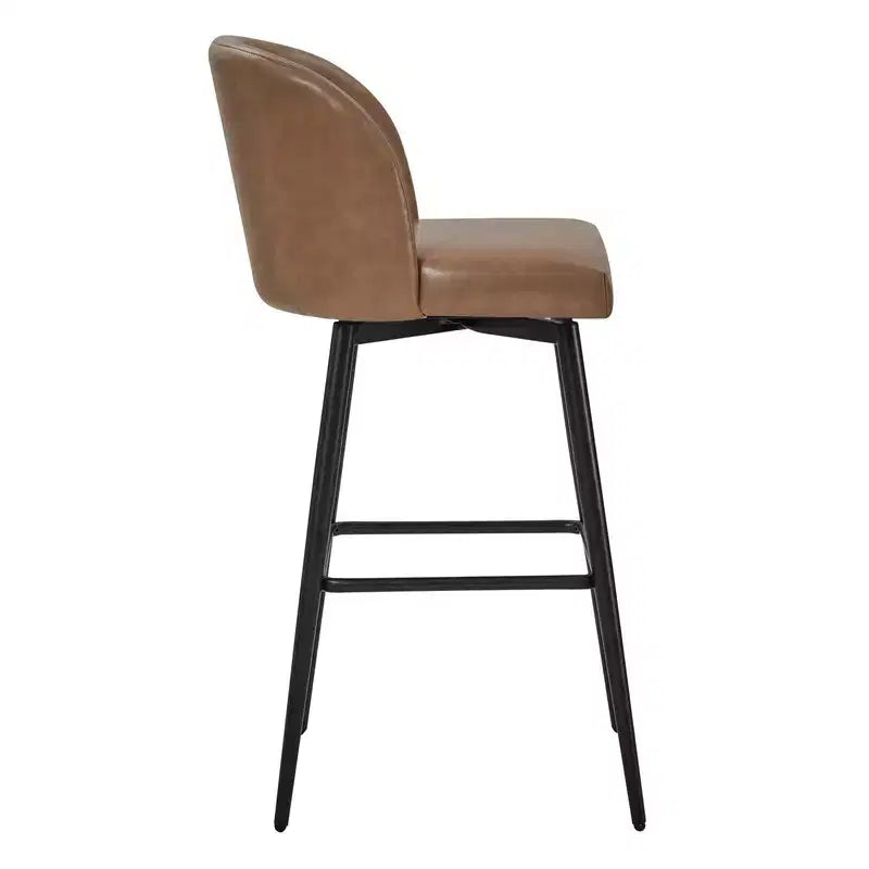 Sgabello da bancone girevole, tessuto/similpelle, set da 2, 1 posto ciascuno