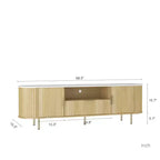 Mobile TV da Cascina Marrone con Luci a LED, 1 Cassetto e 2 Scomparti, Adatto fino a 69"