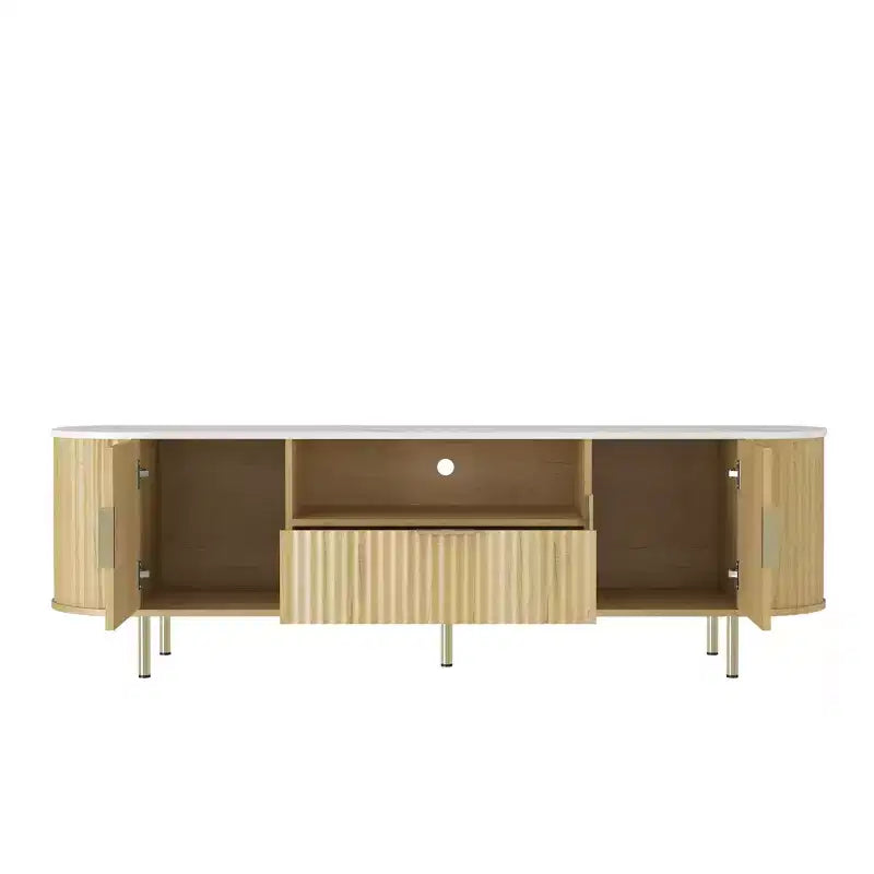 Mobile TV da Cascina Marrone con Luci a LED, 1 Cassetto e 2 Scomparti, Adatto fino a 69"