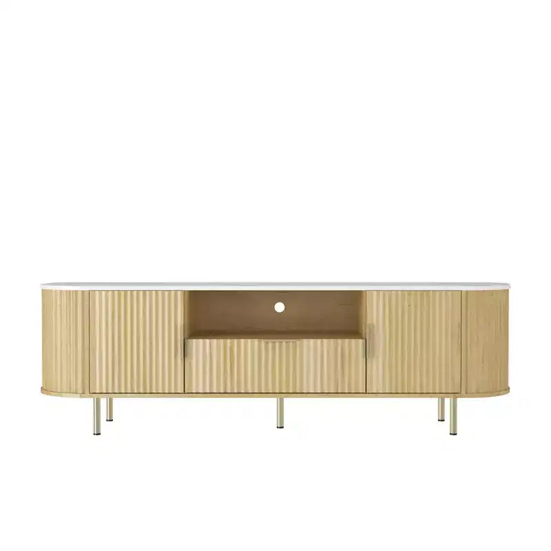 Mobile TV da Cascina Marrone con Luci a LED, 1 Cassetto e 2 Scomparti, Adatto fino a 69"