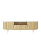 Mobile TV da Cascina Marrone con Luci a LED, 1 Cassetto e 2 Scomparti, Adatto fino a 69"