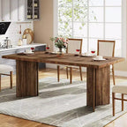 Tavolo da pranzo rettangolare in legno grigio scuro/noce scuro/naturale/noce, 6 posti