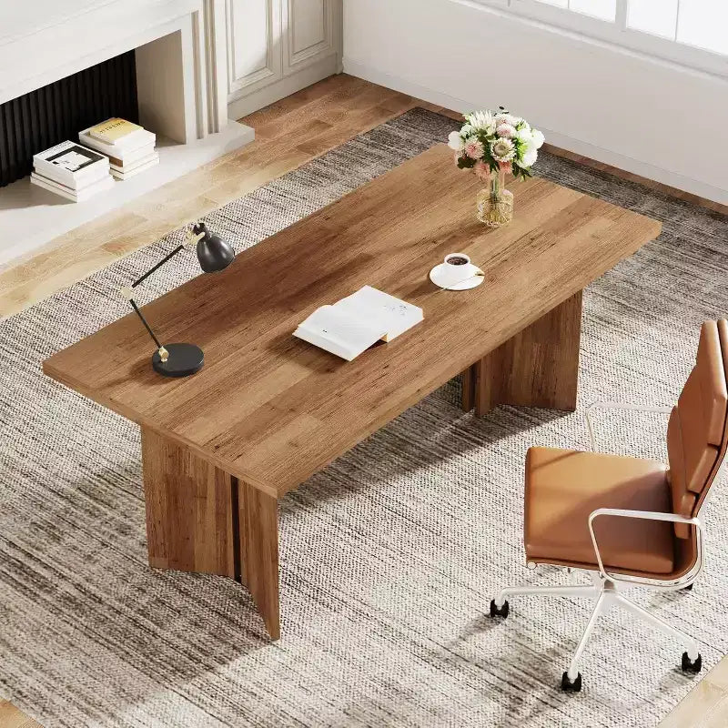 Tavolo da pranzo rettangolare in legno grigio scuro/noce scuro/naturale/noce, 6 posti