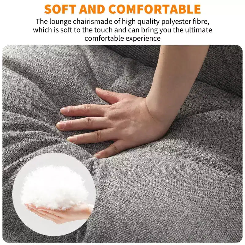 Poltrona imbottita accentuata beige / nera / grigio scuro / grigio chiaro, struttura in metallo, seduta singola
