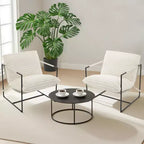 Poltrona imbottita accentuata beige / nera / grigio scuro / grigio chiaro, struttura in metallo, seduta singola