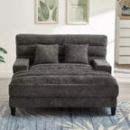 Chaise longue trasformabile a 2 posti Beige / Verde / Grigio / Rosa con luce LED