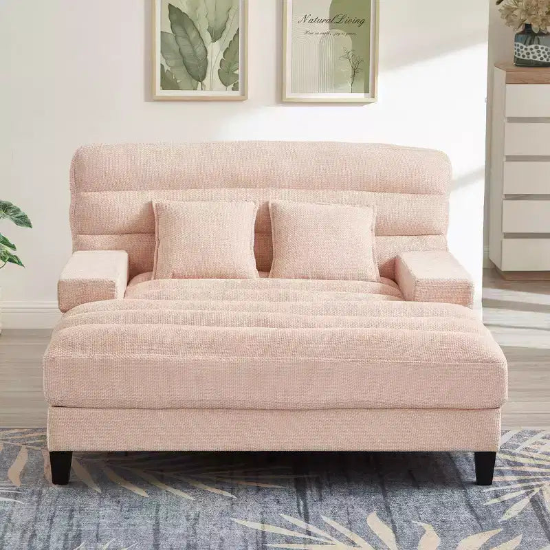 Chaise longue trasformabile a 2 posti Beige / Verde / Grigio / Rosa con luce LED