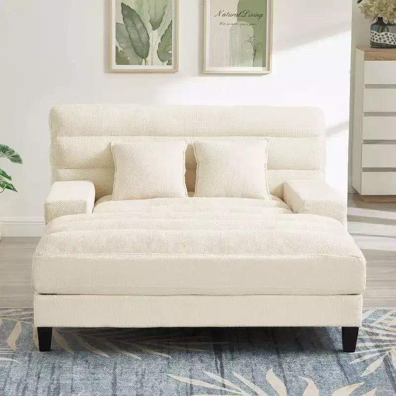 Chaise longue trasformabile a 2 posti Beige / Verde / Grigio / Rosa con luce LED