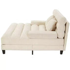 Chaise longue trasformabile a 2 posti Beige / Verde / Grigio / Rosa con luce LED