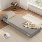Divano letto pieghevole grigio scuro/grigio chiaro, 2 posti, convertibile 4 in 1