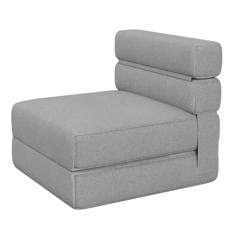 Divano letto pieghevole grigio scuro/grigio chiaro, 2 posti, convertibile 4 in 1