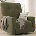 Poltrona reclinabile a dondolo girevole, Blu/Grigio/Verde/Arancio/Rosa/Bianco, 1 posto
