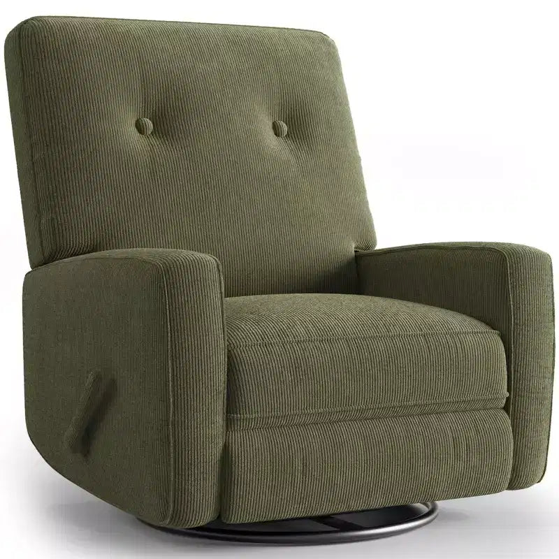 Poltrona reclinabile a dondolo girevole, Blu/Grigio/Verde/Arancio/Rosa/Bianco, 1 posto