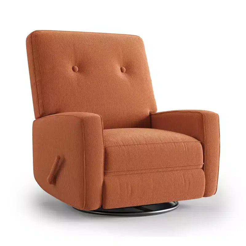 Poltrona reclinabile a dondolo girevole, Blu/Grigio/Verde/Arancio/Rosa/Bianco, 1 posto