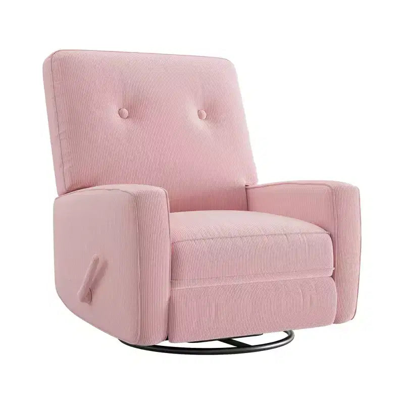 Poltrona reclinabile a dondolo girevole, Blu/Grigio/Verde/Arancio/Rosa/Bianco, 1 posto