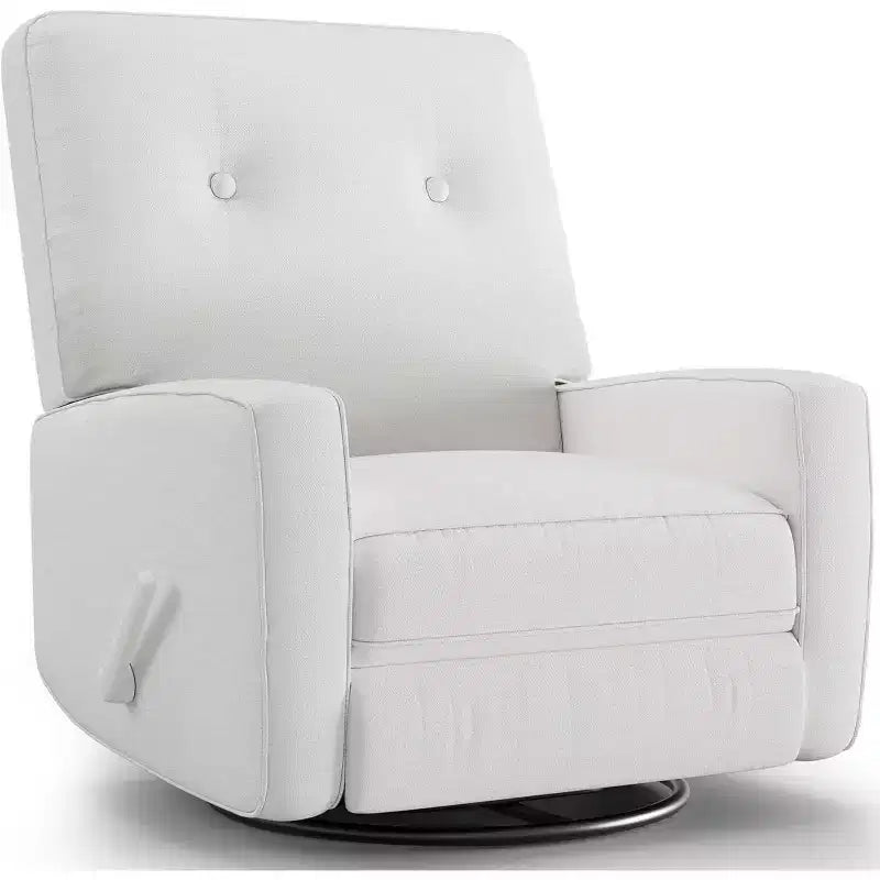 Poltrona reclinabile a dondolo girevole, Blu/Grigio/Verde/Arancio/Rosa/Bianco, 1 posto