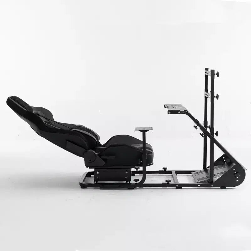 Telaio Cockpit da Corsa in Acciaio Nero, Sedile Singolo, Simulator Rig Regolabile