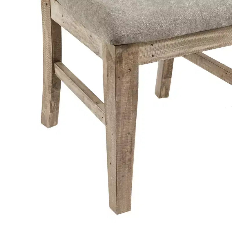 Sedia da pranzo grigia, senza braccioli, con schienale alto, rivestita in tessuto, set da 2