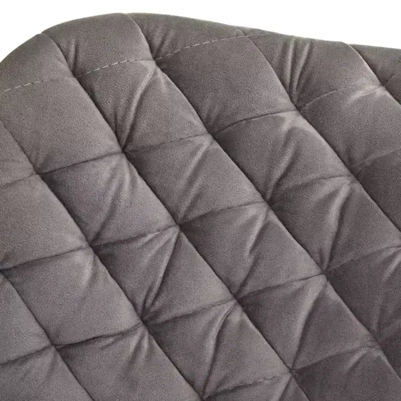 Poltrona senza braccioli in velluto grigio, stile metà secolo, 1 posto