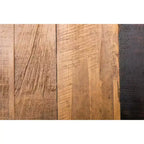 Comodino con 3 cassetti in rovere naturale, motivo Chevron, singolo