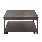 Prescott Lift Top Square Cocktail Table Dark Brown - Steve Silver Co.: Rustic Storage, Casters, Wood Veneer, 36"x36"
