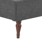Struttura letto imbottita con testiera ad ali, grigia – Per 1–2 persone, Queen/King