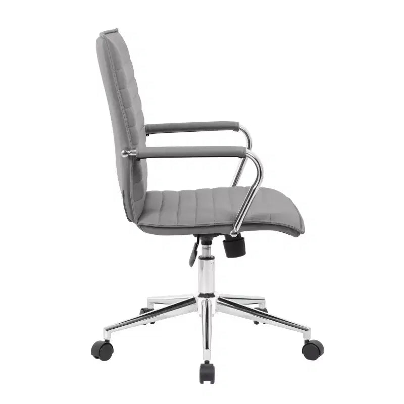 Sedia da ufficio in vinile, nero/grigio/bianco, monoposto, altezza regolabile