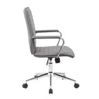 Sedia da ufficio in vinile, nero/grigio/bianco, monoposto, altezza regolabile