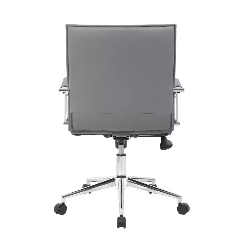 Sedia da ufficio in vinile, nero/grigio/bianco, monoposto, altezza regolabile