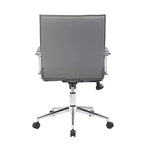 Sedia da ufficio in vinile, nero/grigio/bianco, monoposto, altezza regolabile