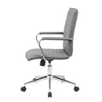 Sedia da ufficio in vinile, nero/grigio/bianco, monoposto, altezza regolabile