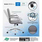 Sedia da ufficio in vinile, nero/grigio/bianco, monoposto, altezza regolabile