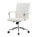Sedia da ufficio in vinile, nero/grigio/bianco, monoposto, altezza regolabile