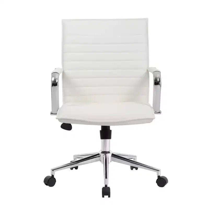 Sedia da ufficio in vinile, nero/grigio/bianco, monoposto, altezza regolabile