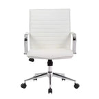 Sedia da ufficio in vinile, nero/grigio/bianco, monoposto, altezza regolabile