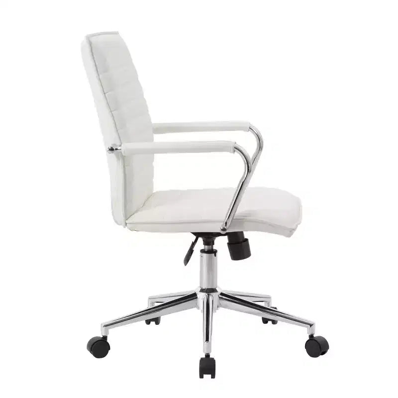 Sedia da ufficio in vinile, nero/grigio/bianco, monoposto, altezza regolabile