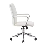 Sedia da ufficio in vinile, nero/grigio/bianco, monoposto, altezza regolabile