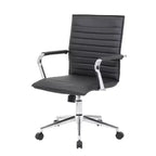 Sedia da ufficio in vinile, nero/grigio/bianco, monoposto, altezza regolabile