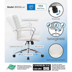 Sedia da ufficio in vinile, nero/grigio/bianco, monoposto, altezza regolabile