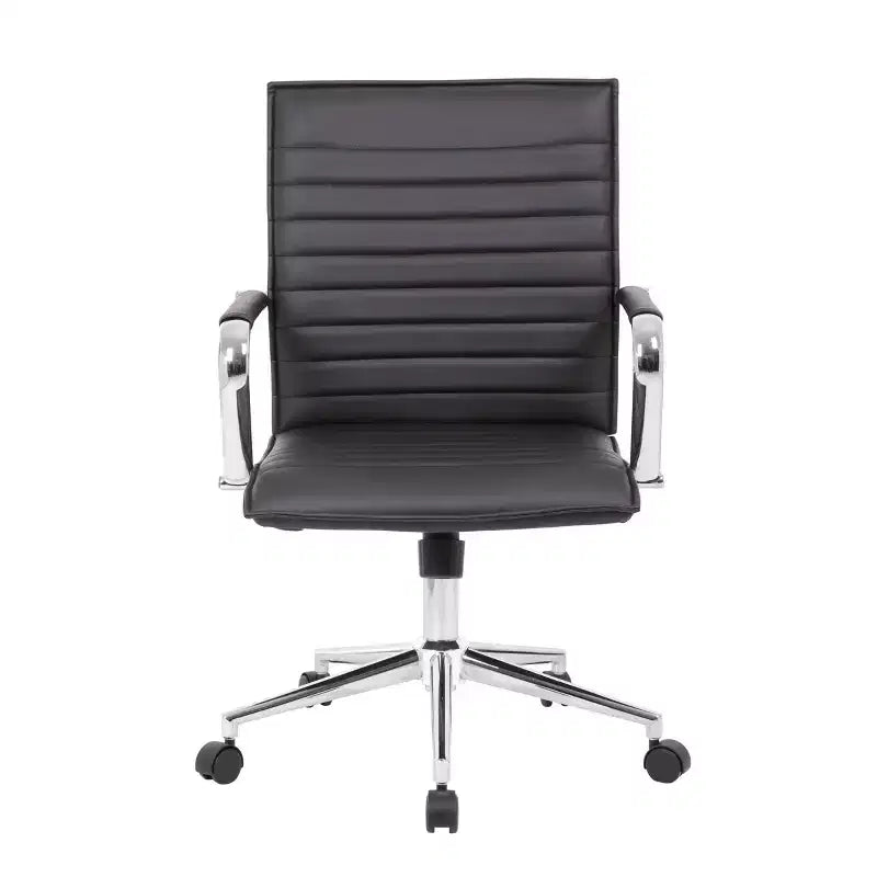 Sedia da ufficio in vinile, nero/grigio/bianco, monoposto, altezza regolabile