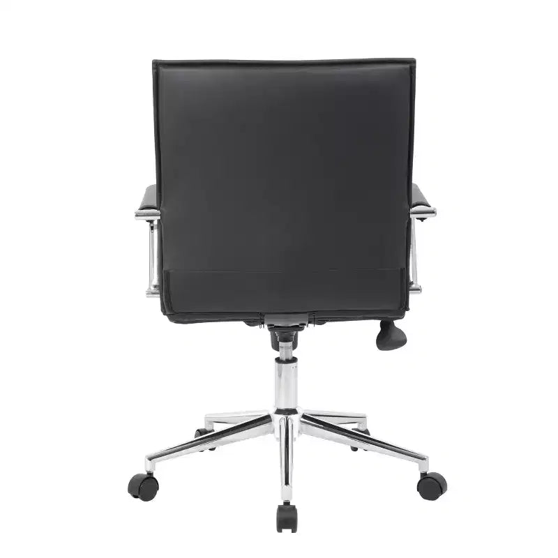 Sedia da ufficio in vinile, nero/grigio/bianco, monoposto, altezza regolabile